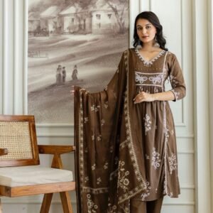 Designer Brown and Purple Kurti
