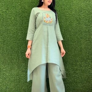Beautiful Sea-Green Cotton Kurti